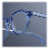 Cutler & Gross - GR06 Round Optical Glasses - Blue Crystal - Luxury - Cutler & Gross Eyewear