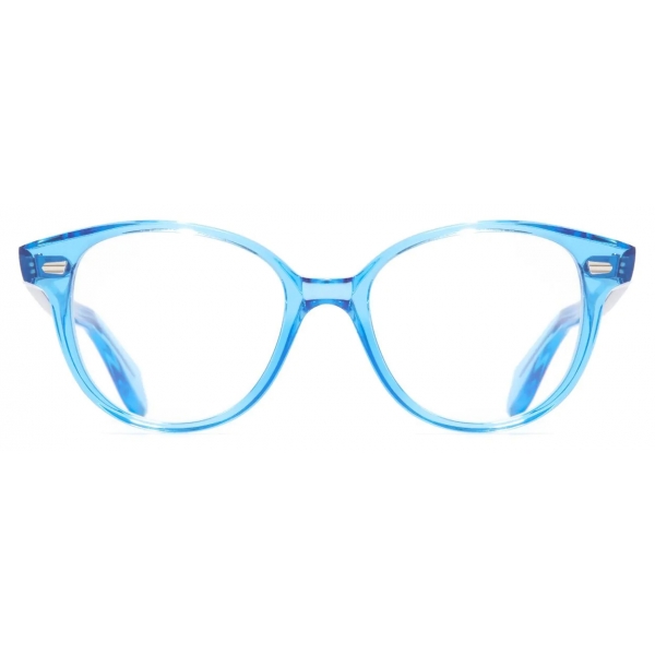 Cutler & Gross - 1400 Round Optical Glasses - Blue Crystal - Luxury - Cutler & Gross Eyewear