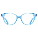 Cutler & Gross - 1400 Round Optical Glasses - Blue Crystal - Luxury - Cutler & Gross Eyewear