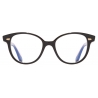 Cutler & Gross - 1400 Round Optical Glasses - Orange on Black - Luxury - Cutler & Gross Eyewear