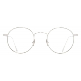 Cutler & Gross - 0001 Round Optical Glasses - White Gold Rhodium 18K - Luxury - Cutler & Gross Eyewear