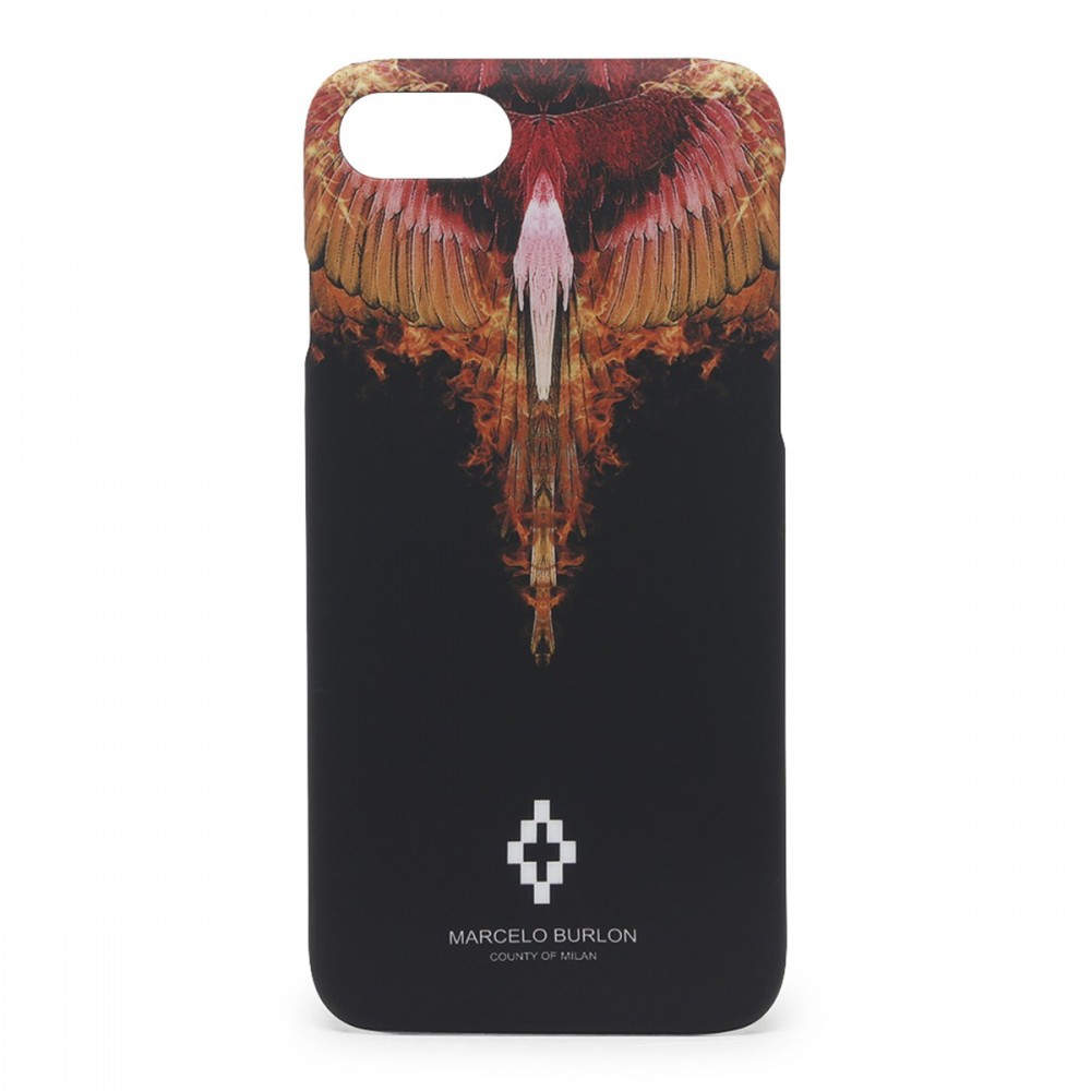 Marcelo Burlon Orange Wings Cover - iPhone 8 Plus / 7 Plus - Apple - County of Milan - Printed Case - Avvenice