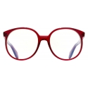 Cutler & Gross - 1395 Round Optical Glasses - Small - Lipstick Red - Luxury - Cutler & Gross Eyewear