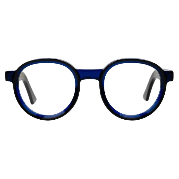 Cutler & Gross - 1384 Round Optical Glasses - Black on Blue - Luxury - Cutler & Gross Eyewear