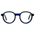 Cutler & Gross - 1384 Round Optical Glasses - Black on Blue - Luxury - Cutler & Gross Eyewear