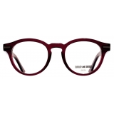 Cutler & Gross - 1338 Round Optical Glasses - Bordeaux Red - Luxury - Cutler & Gross Eyewear