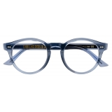 Cutler & Gross - 1378 Blue Light Filter Round Optical Glasses - Brooklyn Blue - Luxury - Cutler & Gross Eyewear