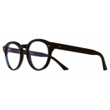 Cutler & Gross - 1378 Blue Light Filter Round Optical Glasses - Blue on Black - Luxury - Cutler & Gross Eyewear