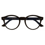 Cutler & Gross - 1378 Blue Light Filter Round Optical Glasses - Blue on Black - Luxury - Cutler & Gross Eyewear