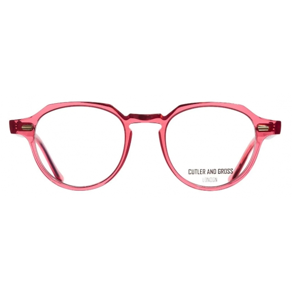 Cutler & Gross - 1313 Round Optical Glasses - Small - Ruby Red - Luxury - Cutler & Gross Eyewear