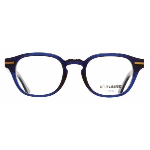 Cutler & Gross - 1356 Round Optical Glasses - Midnight Rambler Blue - Luxury - Cutler & Gross Eyewear