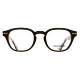 Cutler & Gross - 1356 Round Optical Glasses - Black Taxi on Camo - Luxury - Cutler & Gross Eyewear