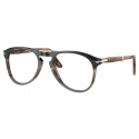 Persol - PO9714VM - Nero Marrone Striato Grigio - Occhiali da Vista - Persol Eyewear