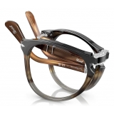 Persol - PO9714VM - Black Striped Brown Grey - Optical Glasses - Persol Eyewear