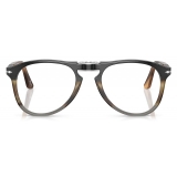 Persol - PO9714VM - Nero Marrone Striato Grigio - Occhiali da Vista - Persol Eyewear