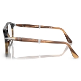 Persol - PO9714VM - Black Striped Brown Grey - Optical Glasses - Persol Eyewear