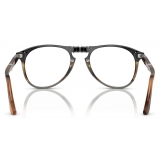 Persol - PO9714VM - Nero Marrone Striato Grigio - Occhiali da Vista - Persol Eyewear