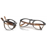 Persol - PO9714VM - Black Striped Brown Grey - Optical Glasses - Persol Eyewear