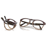 Persol - PO9714VM - Striped Brown - Optical Glasses - Persol Eyewear