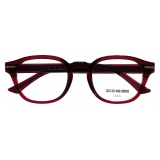 Cutler & Gross - 1356 Round Optical Glasses - Bordeaux Red - Luxury - Cutler & Gross Eyewear