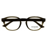 Cutler & Gross - 1356 Round Optical Glasses - Olive - Luxury - Cutler & Gross Eyewear
