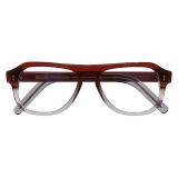 Cutler & Gross - 0822V2 Aviator Optical Glasses - Grad Sherry - Luxury - Cutler & Gross Eyewear
