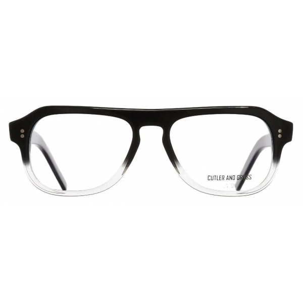 Cutler & Gross - 0822V2 Aviator Optical Glasses - Black to Clear Fade - Luxury - Cutler & Gross Eyewear
