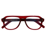 Cutler & Gross - 0822V2 Aviator Optical Glasses - Bordeaux Red - Luxury - Cutler & Gross Eyewear