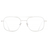 Cutler & Gross - 0003 Aviator Optical Glasses - White Gold Rhodium 18K - Luxury - Cutler & Gross Eyewear