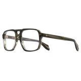 Cutler & Gross - 1394 Aviator Optical Glasses - Striped Green Havana - Luxury - Cutler & Gross Eyewear