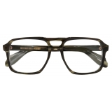 Cutler & Gross - 1394 Aviator Optical Glasses - Striped Green Havana - Luxury - Cutler & Gross Eyewear