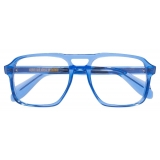 Cutler & Gross - 1394 Aviator Optical Glasses - Blue Crystal - Luxury - Cutler & Gross Eyewear
