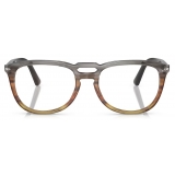 Persol - PO3278V - Striped Grey Gradient Brown - Optical Glasses - Persol Eyewear