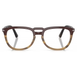 Persol - PO3278V - Black Striped Brown - Optical Glasses - Persol Eyewear