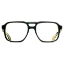 Cutler & Gross - 1394 Aviator Optical Glasses - Black and Horn - Luxury - Cutler & Gross Eyewear