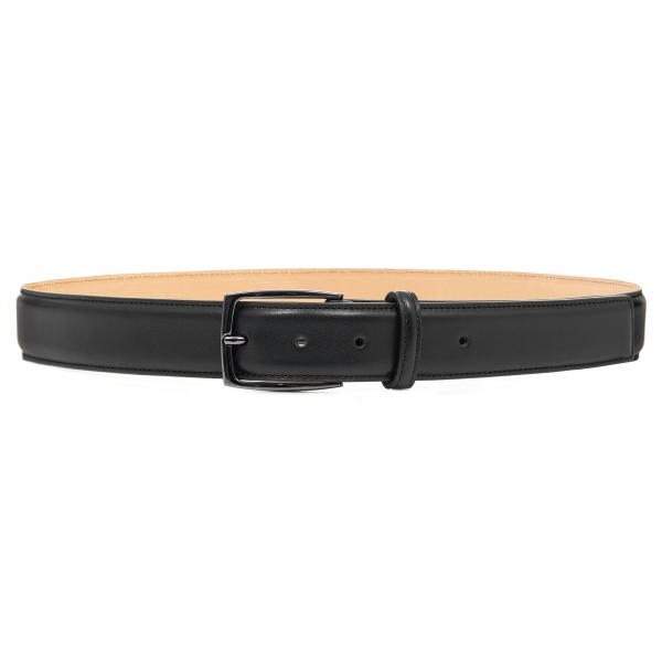 Avvenice - Astrea - Premium Leather Belt - Black - Handmade in Italy - Exclusive Luxury Collection