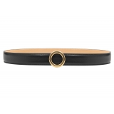 Avvenice - Iris - Premium Leather Belt - Black - Handmade in Italy - Exclusive Luxury Collection