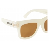 Emilio Pucci - Square Sunglasses - Ivory Light Brown - Sunglasses - Emilio Pucci Eyewear