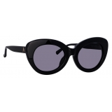 The Attico - Agnes Cat Eye Sunglasses in Black - Sunglasses - Official - The Attico Eyewear by Linda Farrow