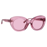 The Attico - Agnes Cat Eye Sunglasses in Pink - Sunglasses - Official - The Attico Eyewear by Linda Farrow