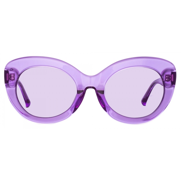 The Attico - Agnes Cat Eye Sunglasses in Purple - Sunglasses - Official - The Attico Eyewear by Linda Farrow