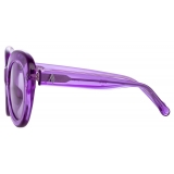 The Attico - Agnes Cat Eye Sunglasses in Purple - Sunglasses - Official - The Attico Eyewear by Linda Farrow