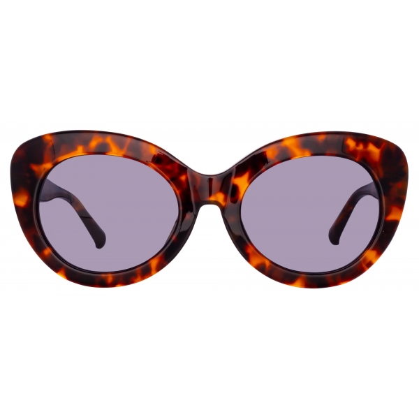 The Attico - Agnes Cat Eye Sunglasses in Tortoiseshell - Sunglasses - Official - The Attico Eyewear by Linda Farrow