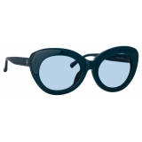 The Attico - Agnes Cat Eye Sunglasses in Turquoise - Sunglasses - Official - The Attico Eyewear by Linda Farrow