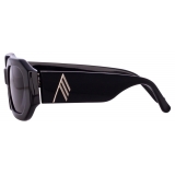 The Attico - Blake Angular Sunglasses in Black - Sunglasses - Official - The Attico Eyewear by Linda Farrow