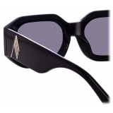 The Attico - Blake Angular Sunglasses in Black - Sunglasses - Official - The Attico Eyewear by Linda Farrow