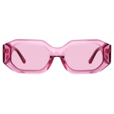 The Attico - Blake Angular Sunglasses in Pink - Sunglasses - Official - The Attico Eyewear by Linda Farrow