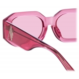 The Attico - Blake Angular Sunglasses in Pink - Sunglasses - Official - The Attico Eyewear by Linda Farrow