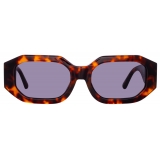 The Attico - Blake Angular Sunglasses in Tortoiseshell - Sunglasses - Official - The Attico Eyewear by Linda Farrow