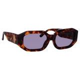 The Attico - Blake Angular Sunglasses in Tortoiseshell - Sunglasses - Official - The Attico Eyewear by Linda Farrow